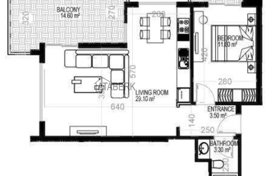Kupuj taniej Mieszkanie 1+1 81 m² w centrum Mahmutlar — umeblowane, raty do 1 roku 1 