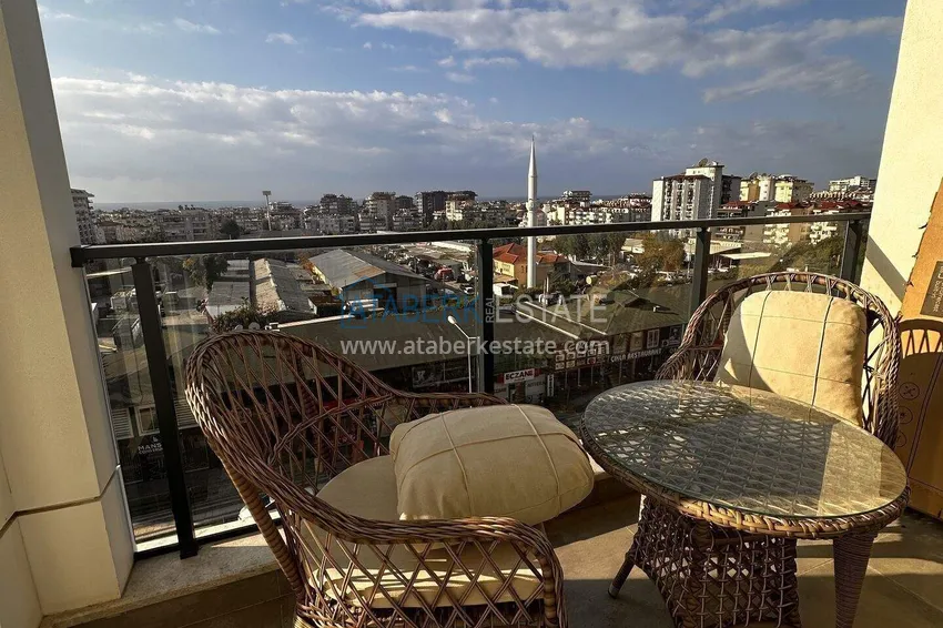 Kupuj  Apartament 1+1 w centrum Alanyi - umeblowany i z widokiem na morze, dostępne są raty  15 