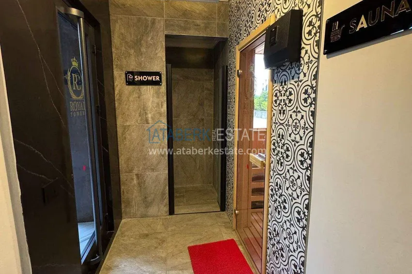 Apartament 1+1 w centrum Alanyi - umeblowany i z widokiem na morze, dostępne są raty  23 