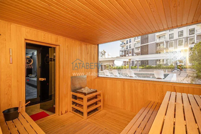 Apartament 1+1 w centrum Alanyi - umeblowany i z widokiem na morze, dostępne są raty  25 