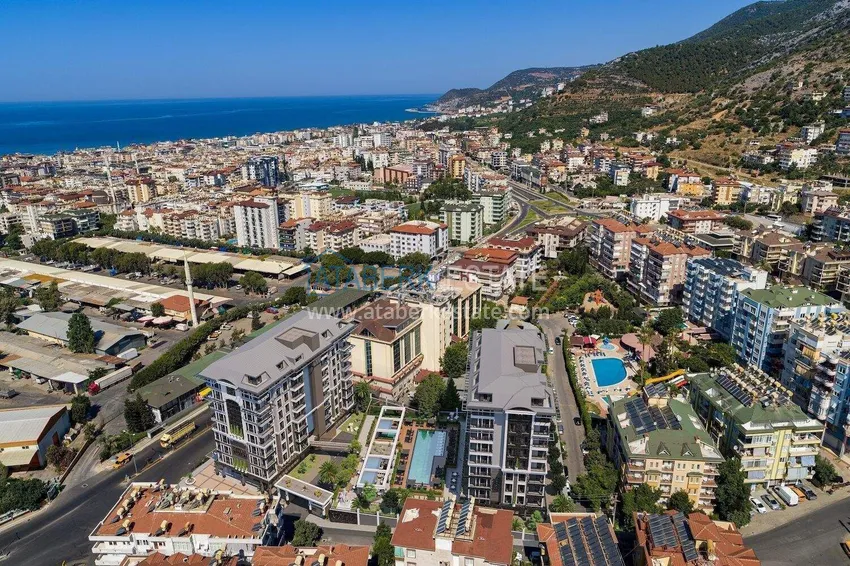 Apartament 1+1 w centrum Alanyi - umeblowany i z widokiem na morze, dostępne są raty  2 