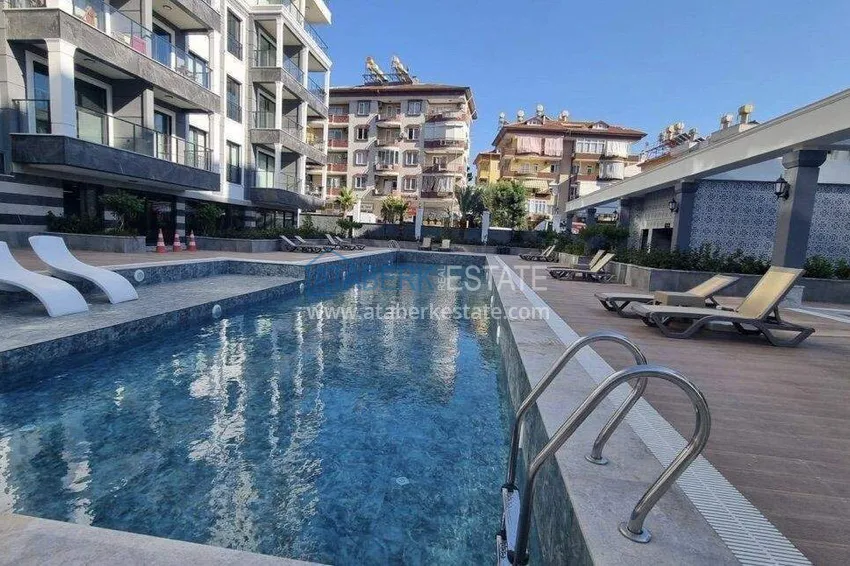 Apartament 1+1 w centrum Alanyi - umeblowany i z widokiem na morze, dostępne są raty  5 