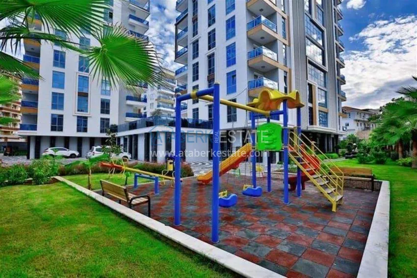 Apartament 1+1 z meblami i widokiem na morze w Tosmur, Alanya   10 