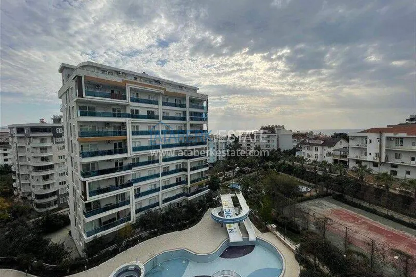 Kupuj  Apartament 1+1 z meblami i widokiem na morze w Tosmur, Alanya   12 