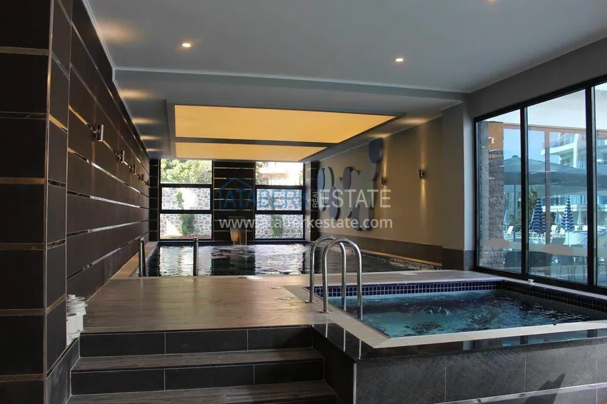 Apartament 1+1 z meblami i widokiem na morze w Tosmur, Alanya   22 