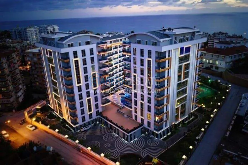 Apartament 1+1 z meblami i widokiem na morze w Tosmur, Alanya   2 