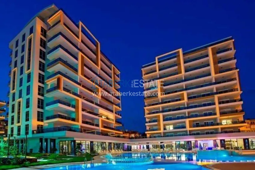 Apartament 1+1 z meblami i widokiem na morze w Tosmur, Alanya   6 