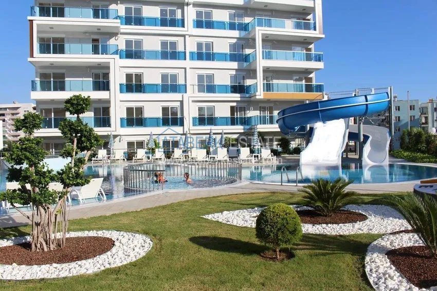 Apartament 1+1 z meblami i widokiem na morze w Tosmur, Alanya   9 