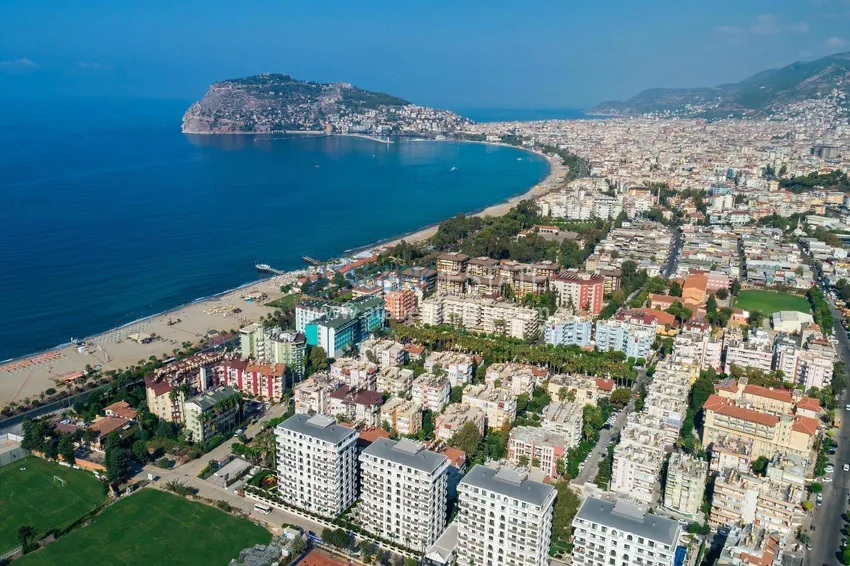 Liniowy apartament 3+1 w Oba z meblami i widokiem  1 