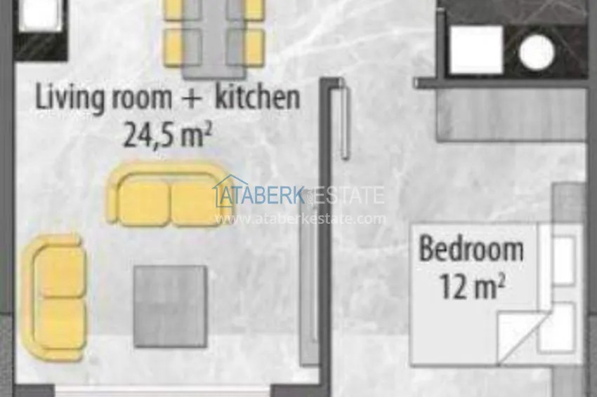 Kupuj taniej Apartament 1+1 w Avsallar - od właściciela, raty są możliwe 1 