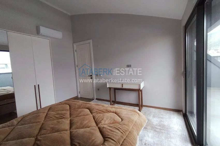 Kupuj  2+1 umeblowany penthouse do wynajęcia w Oba - dwa poziomy, widok na góry A9 10 