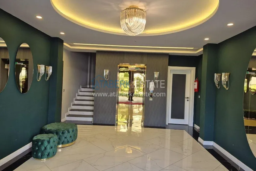 2+1 umeblowany penthouse do wynajęcia w Oba - dwa poziomy, widok na góry A9 19 