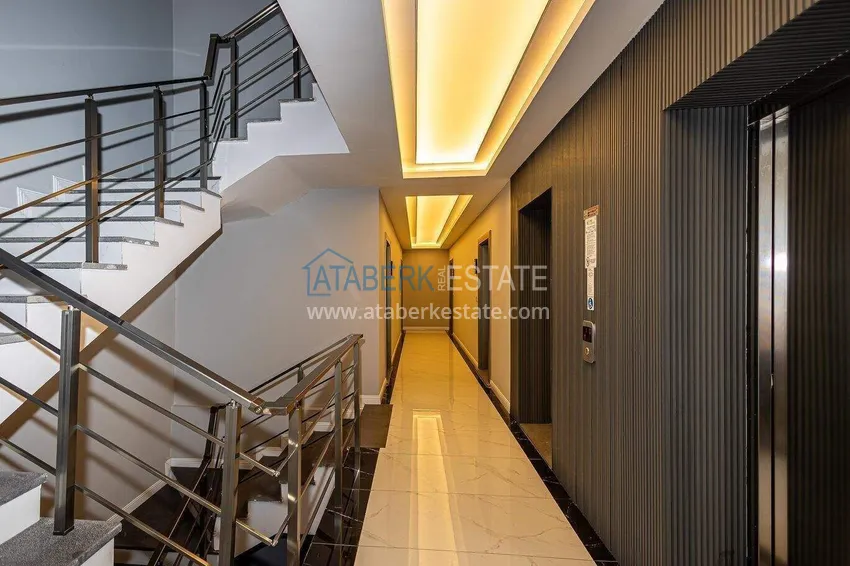 2+1 umeblowany penthouse do wynajęcia w Oba - dwa poziomy, widok na góry A9 20 