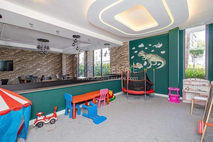 2+1 umeblowany penthouse do wynajęcia w Oba - dwa poziomy, widok na góry A9 22 