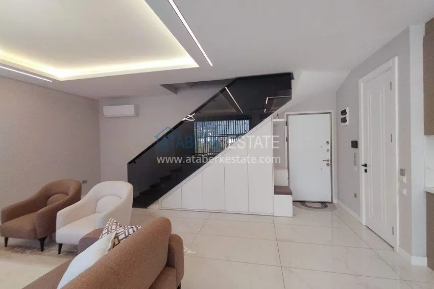 Kupuj  2+1 umeblowany penthouse do wynajęcia w Oba - dwa poziomy, widok na góry A9 1 