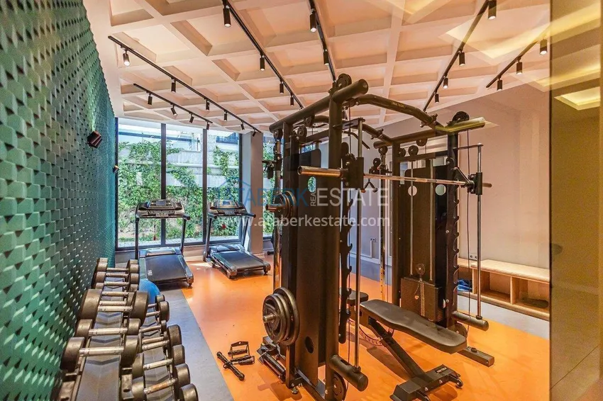 2+1 umeblowany penthouse do wynajęcia w Oba - dwa poziomy, widok na góry A9 23 