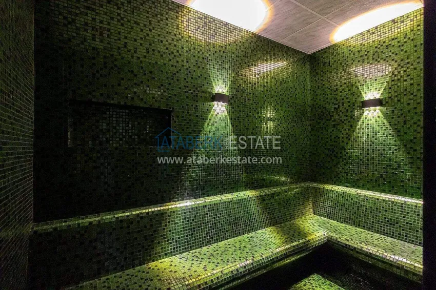2+1 umeblowany penthouse do wynajęcia w Oba - dwa poziomy, widok na góry A9 27 