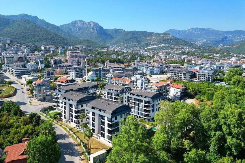 2+1 umeblowany penthouse do wynajęcia w Oba - dwa poziomy, widok na góry A9 2 
