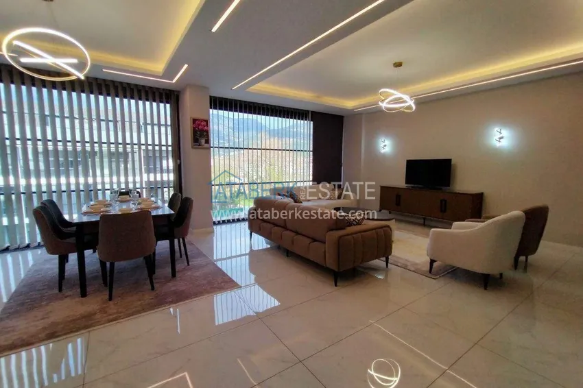 Kupuj  2+1 umeblowany penthouse do wynajęcia w Oba - dwa poziomy, widok na góry A9 2 