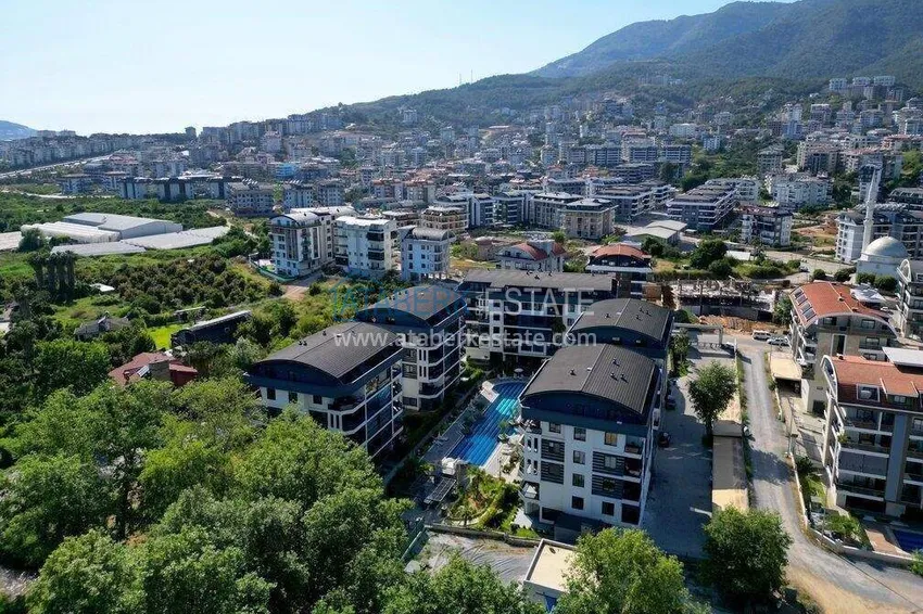 2+1 umeblowany penthouse do wynajęcia w Oba - dwa poziomy, widok na góry A9 3 