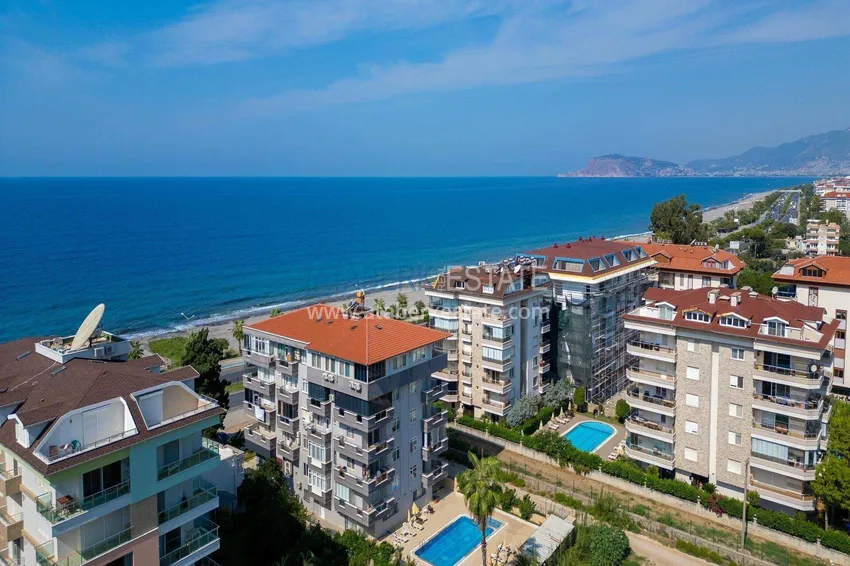 Apartament 1+1 w rejonie Kestel na pierwszej linii — umeblowany i z widokiem na morze 1 