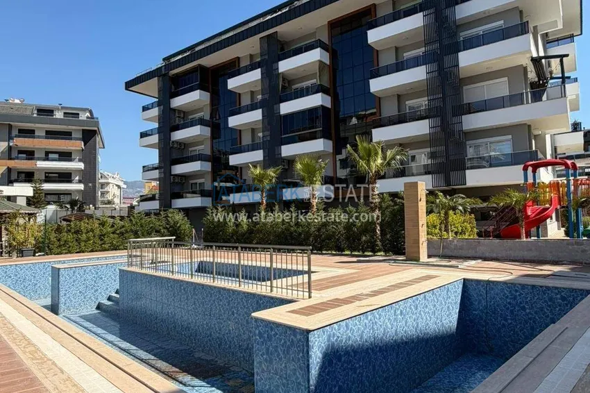 Duplex ogrodowy 2+1 z doskonałym wykończeniem w Oba, Alanya 2 