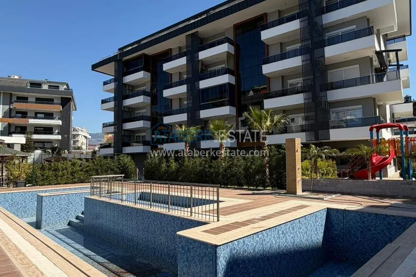 Duplex ogrodowy 2+1 z doskonałym wykończeniem w Oba, Alanya 3 