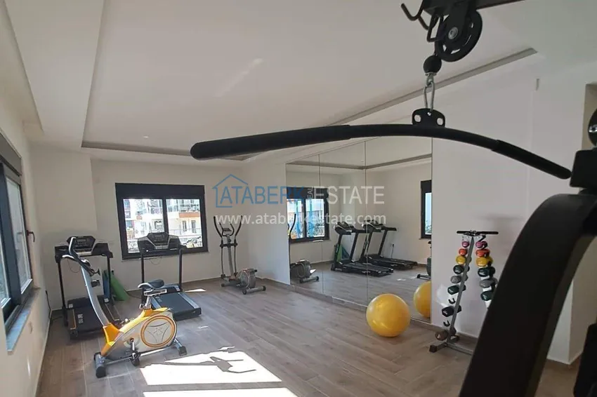 Duplex ogrodowy 2+1 z doskonałym wykończeniem w Oba, Alanya 15 