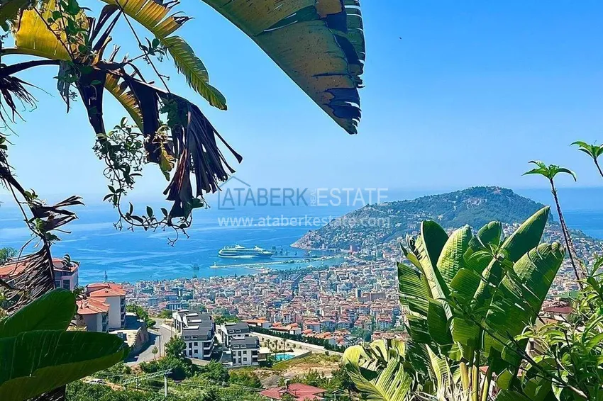 Luksusowa willa 4+1 w Alanya, Bektash Mountain District - meble, basen, widok panoramiczny 13 