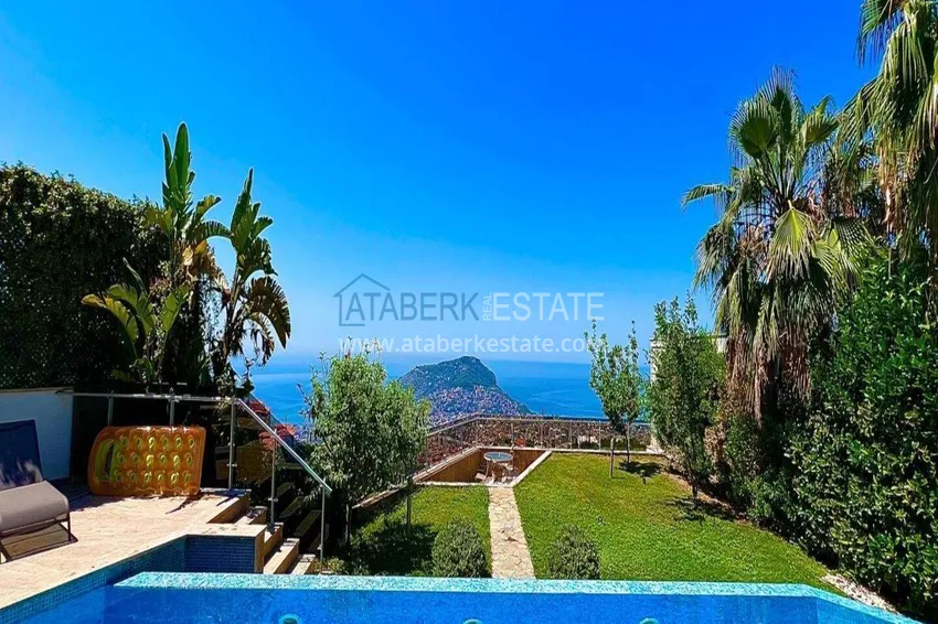 Luksusowa willa 4+1 w Alanya, Bektash Mountain District - meble, basen, widok panoramiczny 3 