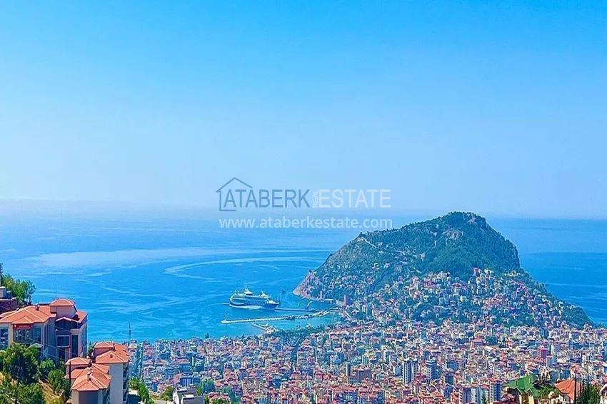 Luksusowa willa 4+1 w Alanya, Bektash Mountain District - meble, basen, widok panoramiczny 4 