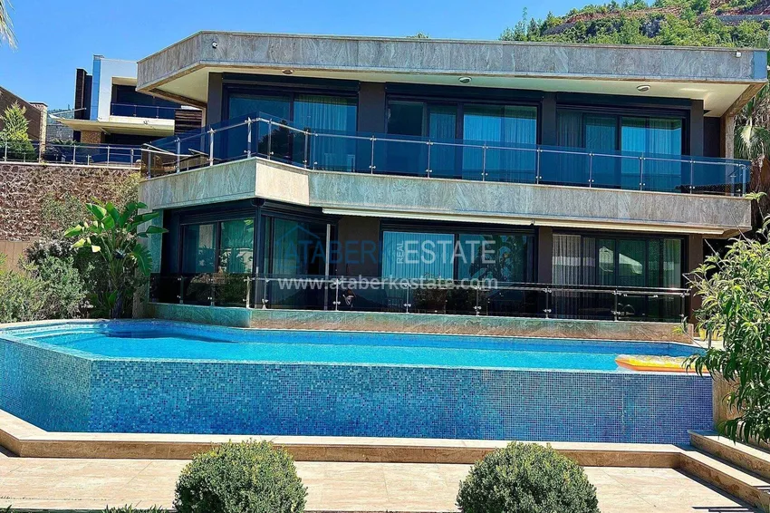 Luksusowa willa 4+1 w Alanya, Bektash Mountain District - meble, basen, widok panoramiczny 6 