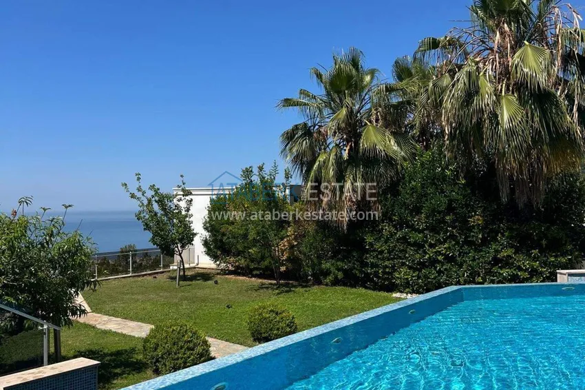 Luksusowa willa 4+1 w Alanya, Bektash Mountain District - meble, basen, widok panoramiczny 7 