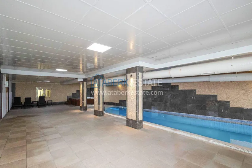 Duplex ogrodowy 2+1 w Kestel przy plaży - z nowymi meblami i widokiem na morze 20 