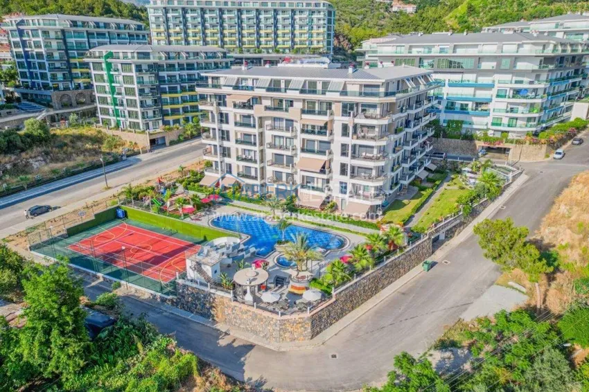 Designerski apartament 2+1 z widokiem na morze w Kargicak - od właściciela, 300 metrów do plaży 1 