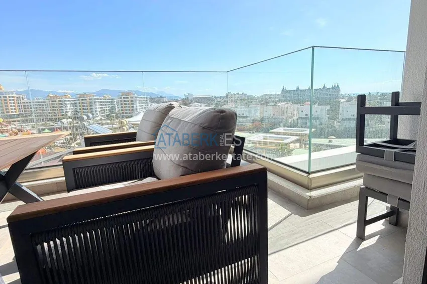 Kupuj  Mieszkanie 1+1 w Turkler, Alanya — 85 m², nieruchomość podstawowa w kompleksie z infrastrukturą kurortową 10 