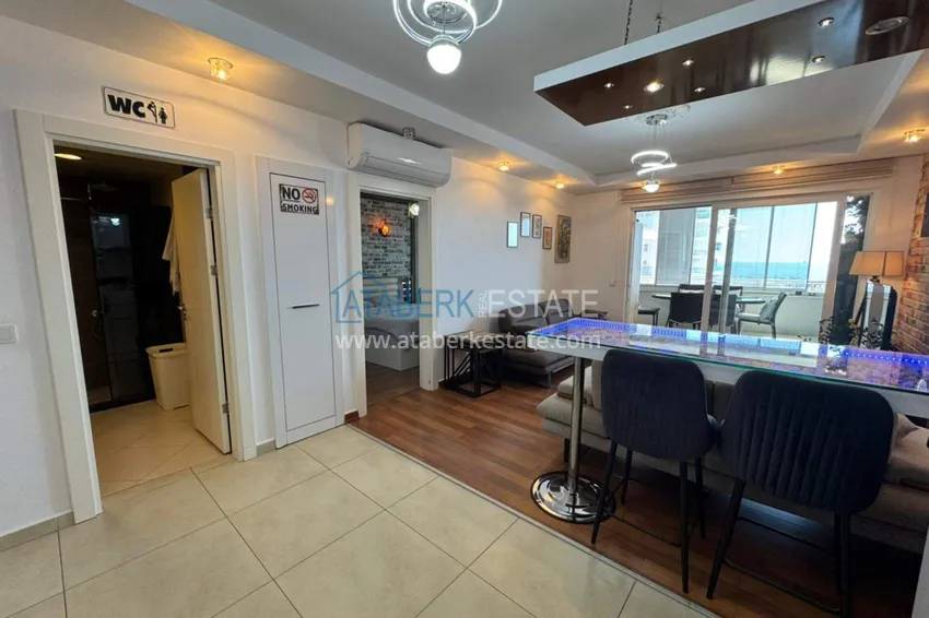 Kupuj  Apartament 1+1 z widokiem na morze i meblami w Cikcilli, Alanya — oferta od właściciela  10 