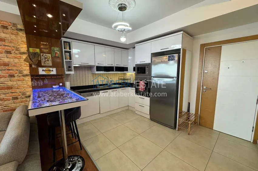 Kupuj  Apartament 1+1 z widokiem na morze i meblami w Cikcilli, Alanya — oferta od właściciela  1 