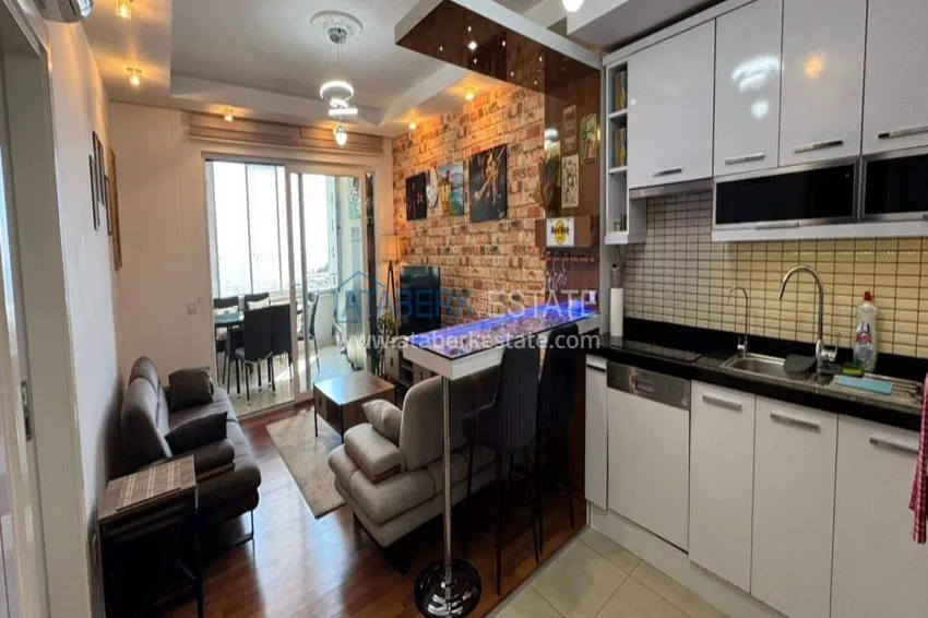 Kupuj  Apartament 1+1 z widokiem na morze i meblami w Cikcilli, Alanya — oferta od właściciela  3 