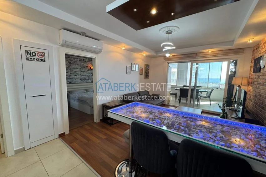 Kupuj  Apartament 1+1 z widokiem na morze i meblami w Cikcilli, Alanya — oferta od właściciela  4 