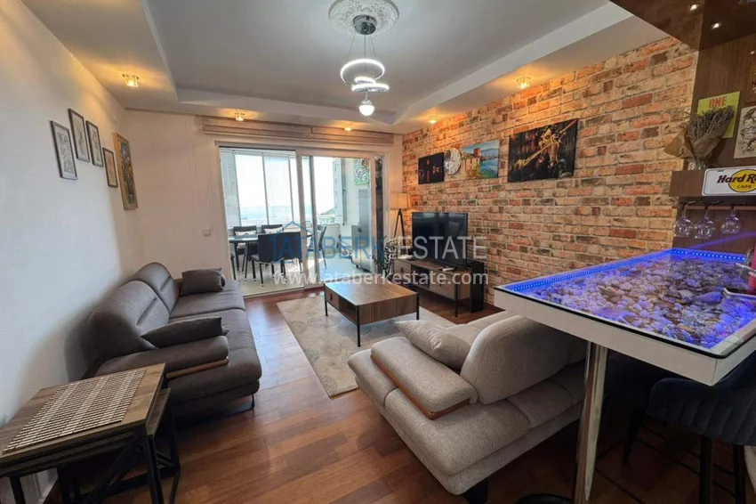 Kupuj  Apartament 1+1 z widokiem na morze i meblami w Cikcilli, Alanya — oferta od właściciela  5 