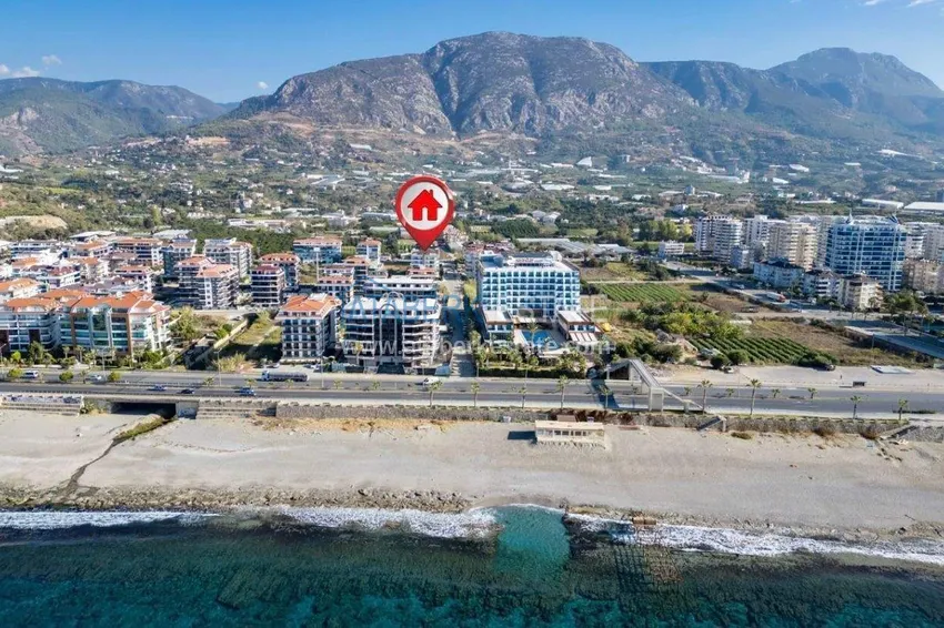 Apartament 1+1 70 m2 w okolicy Kestel — umeblowany i z widokiem na morze, 300 m od plaży 5 