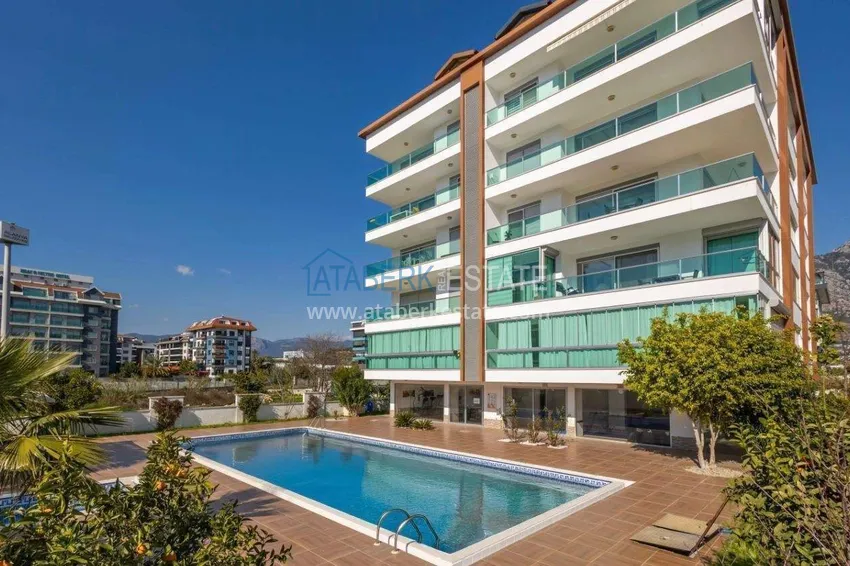 Apartament 1+1 70 m2 w okolicy Kestel — umeblowany i z widokiem na morze, 300 m od plaży 6 