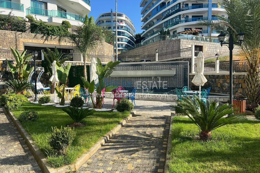 Designerski apartament 2+1 z widokiem na morze w Kargicak - od właściciela, 300 metrów do plaży 10 