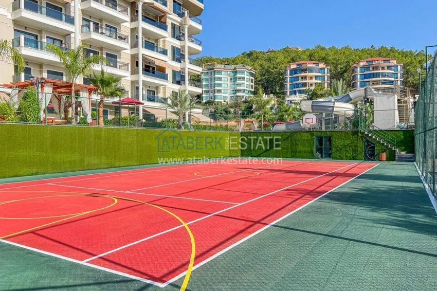 Designerski apartament 2+1 z widokiem na morze w Kargicak - od właściciela, 300 metrów do plaży 14 