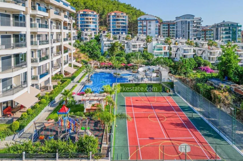 Designerski apartament 2+1 z widokiem na morze w Kargicak - od właściciela, 300 metrów do plaży 4 