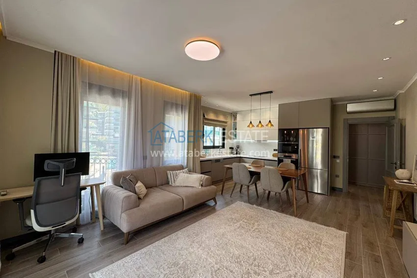 Kupuj  Designerski apartament 2+1 z widokiem na morze w Kargicak - od właściciela, 300 metrów do plaży 5 