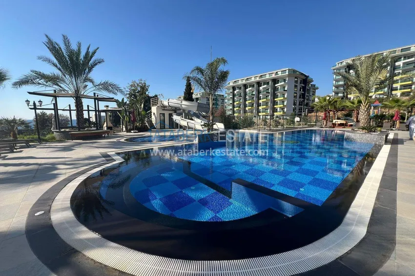 Designerski apartament 2+1 z widokiem na morze w Kargicak - od właściciela, 300 metrów do plaży 7 