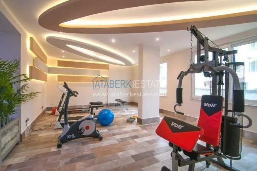 Apartament 1+1 70 m2 w Kestel — umeblowany, przeszklony balkon, 100 metrów od morza 19 