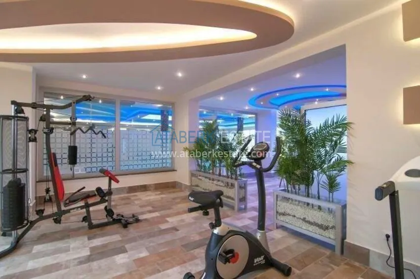 Apartament 1+1 70 m2 w Kestel — umeblowany, przeszklony balkon, 100 metrów od morza 20 